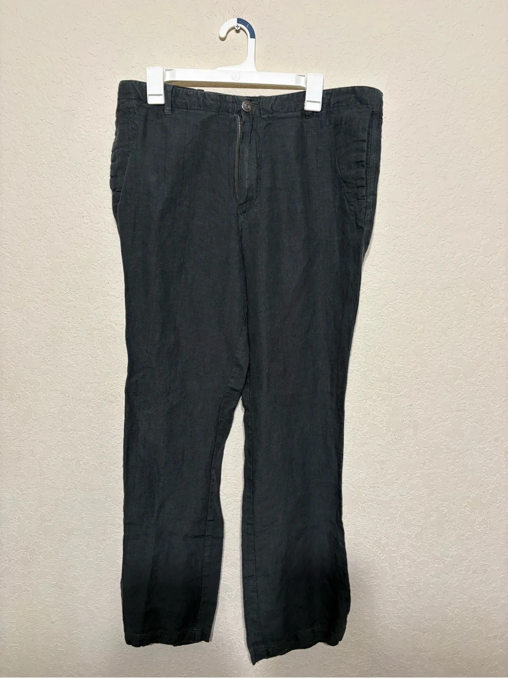 Hempfest Men's green/gray Linen-Blend Chino drawstring Pants hemp material